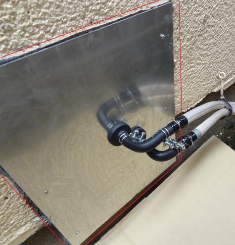 浴槽循環配管切欠きアルミ板