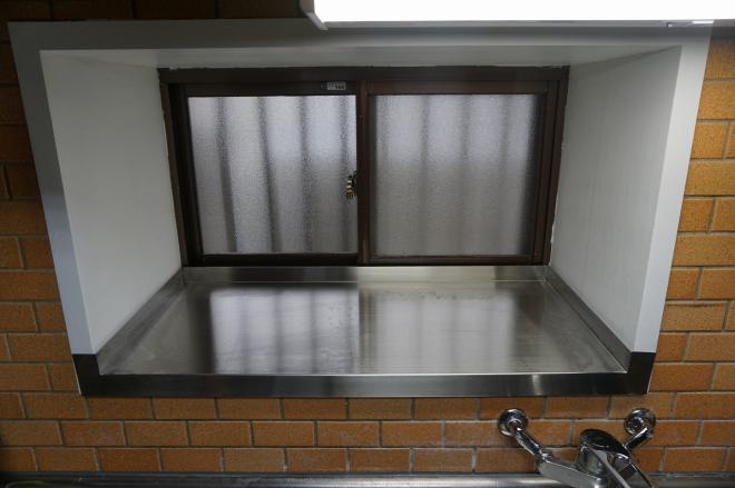 キッチン出窓の防水養生